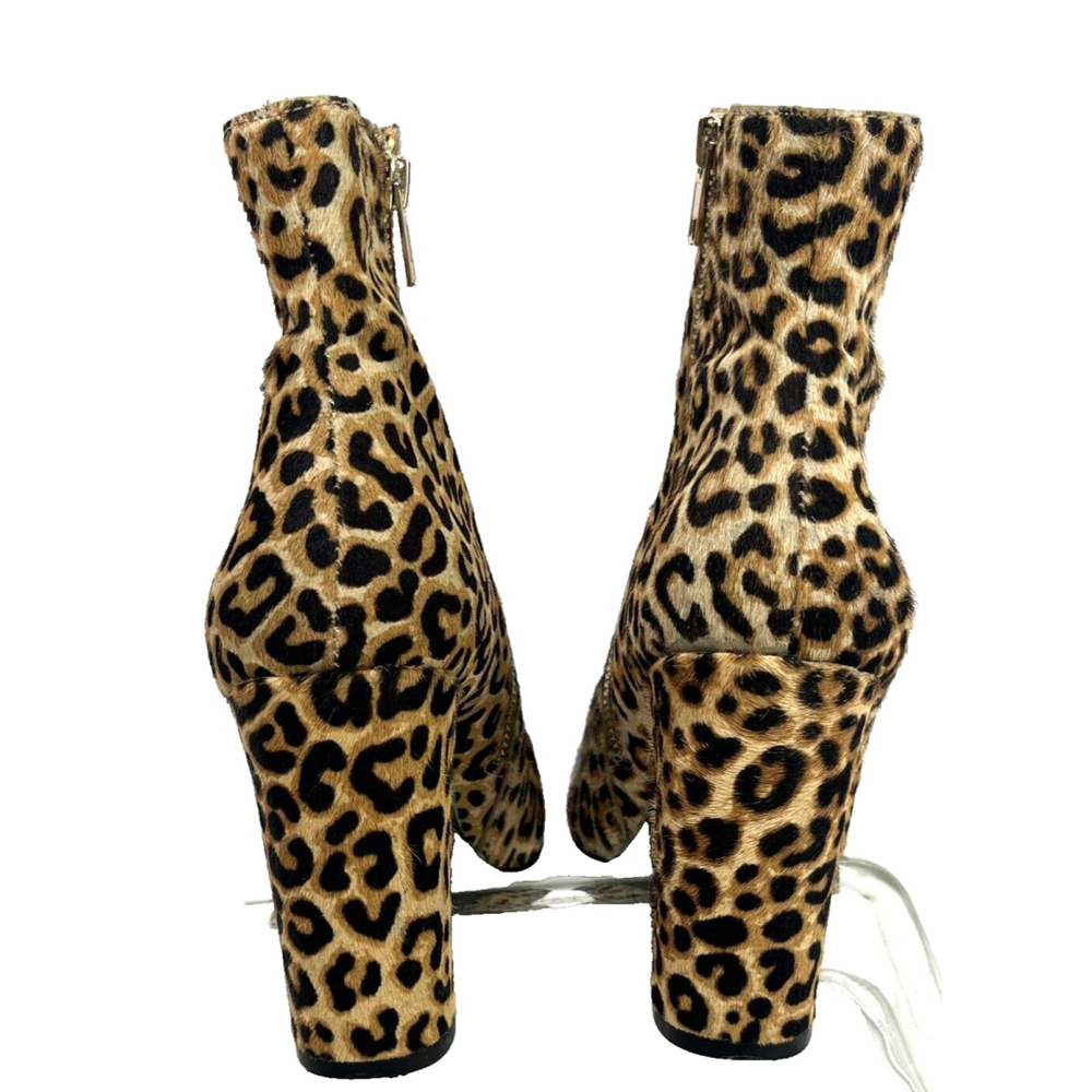 Steve Madden Womens Animal Print Pony Hair Booties Size 8 M Pixie-L Block Heel - Picture 6 of 16